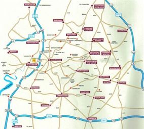 cotswolds motorways roads map
